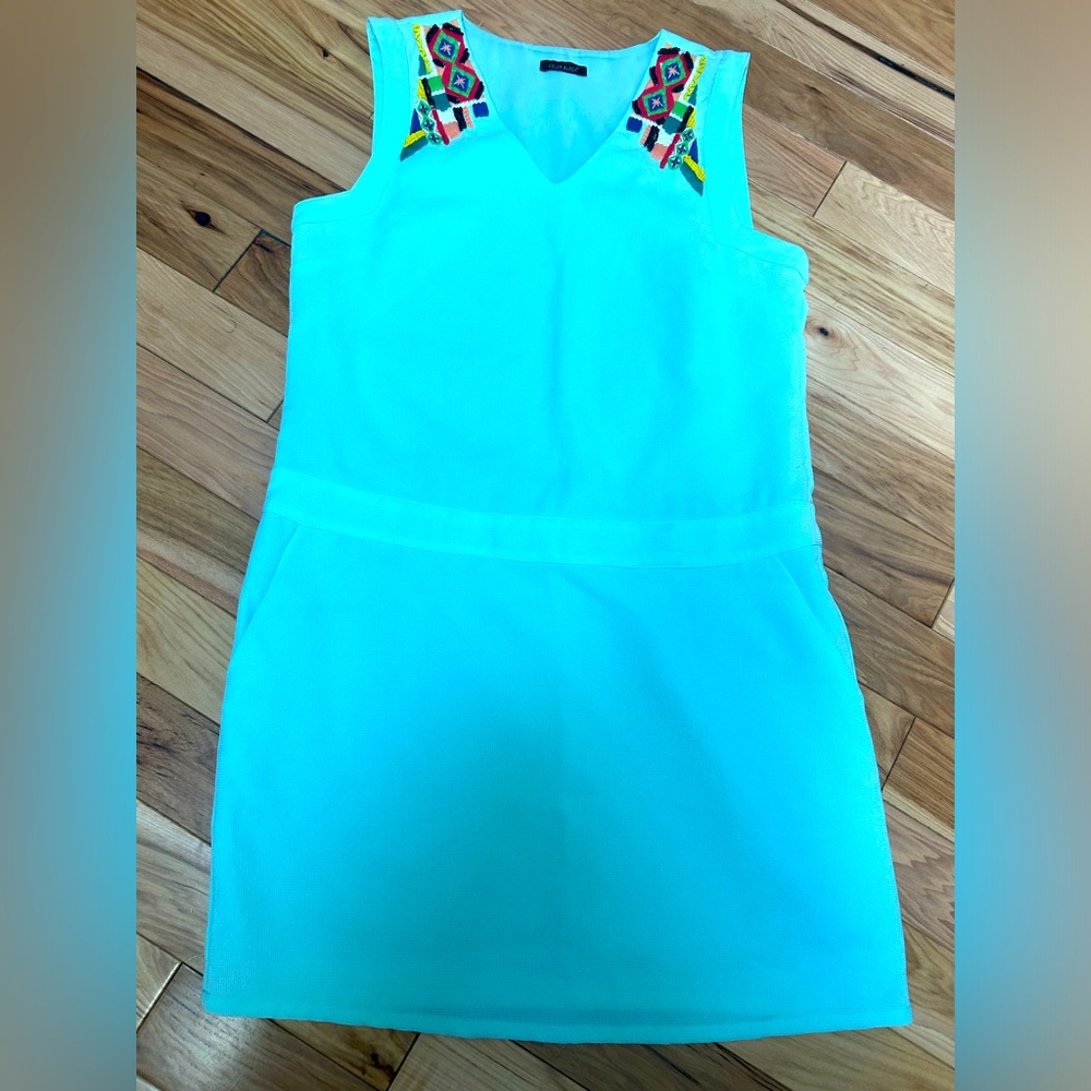 Colorblock Beaded Tunic Dress